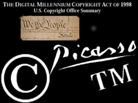 Collage of copyright and trademark symbols